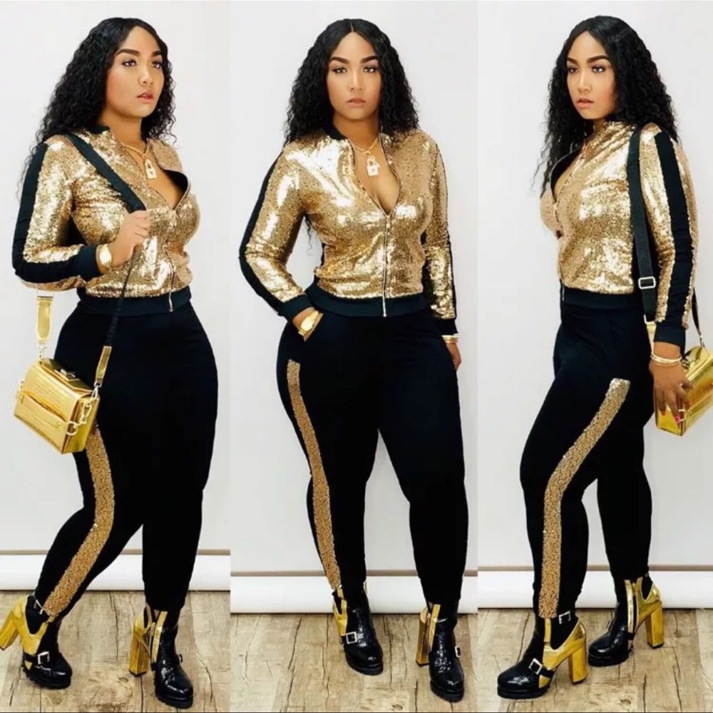 Classy black & gold jogger